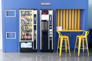 Sala de descanso empresa, mobiliario vending brikodecora.